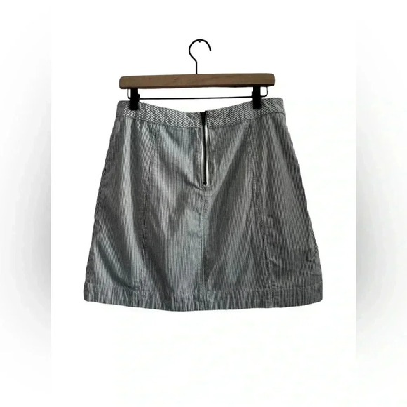 Anthropologie Pilcro & The Letterpress Blue White Pinstripe Mini Skirt Size 8 - Picture 4 of 16